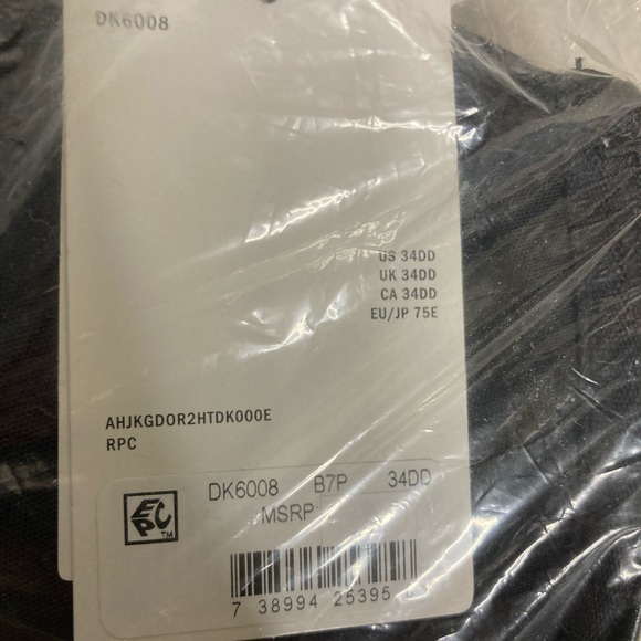 NWT DKNY black Sheers Strapless Bodysuit - Picture 6 of 6